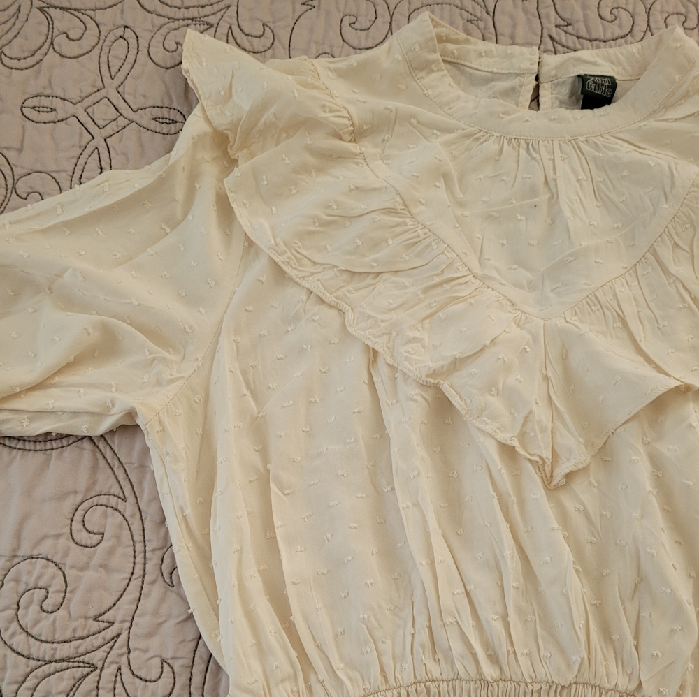 White Fable Ruffled Top - Picture 2 of 11